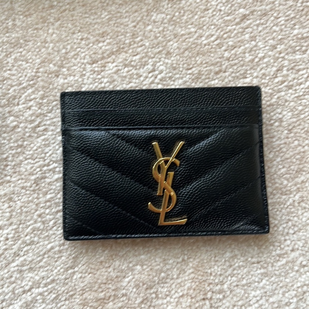 YSL CARD HOLDER. COMES W BOX AND ORIGINAL TAGS/ dust bag